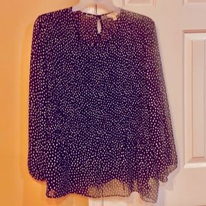 Gorgeous Detailed  Terra & Sky polka-dot Top🎁.